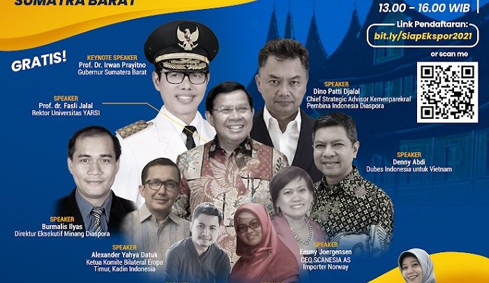 Webinar Ekonomi Kreatif Indonesia dan UMKM yang Siap Ekspor Sebagai Penggerak Ekonomi Khususnya Provinsi Sumatera Barat
