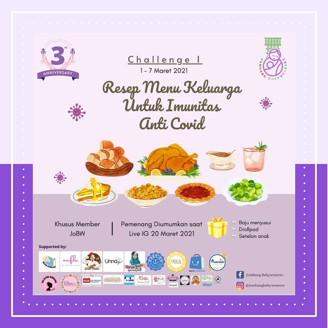 Challenge Jombang Babywearers - Resep Menu Keluarga Untuk Imunitas Anti Covid