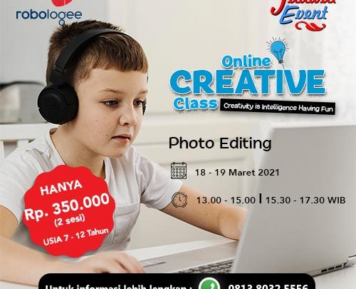 Online Creative Class: Photo Editing Batch I for kids