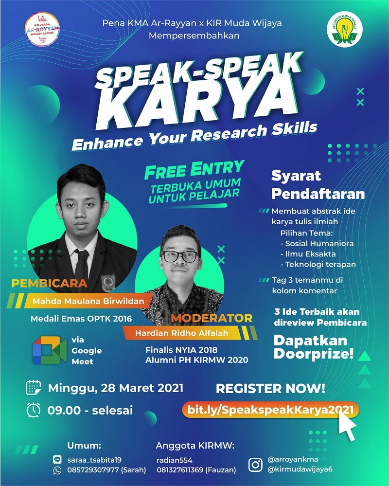 Speak-Speak Karya 2021 "Enhance Your Research Skills"
