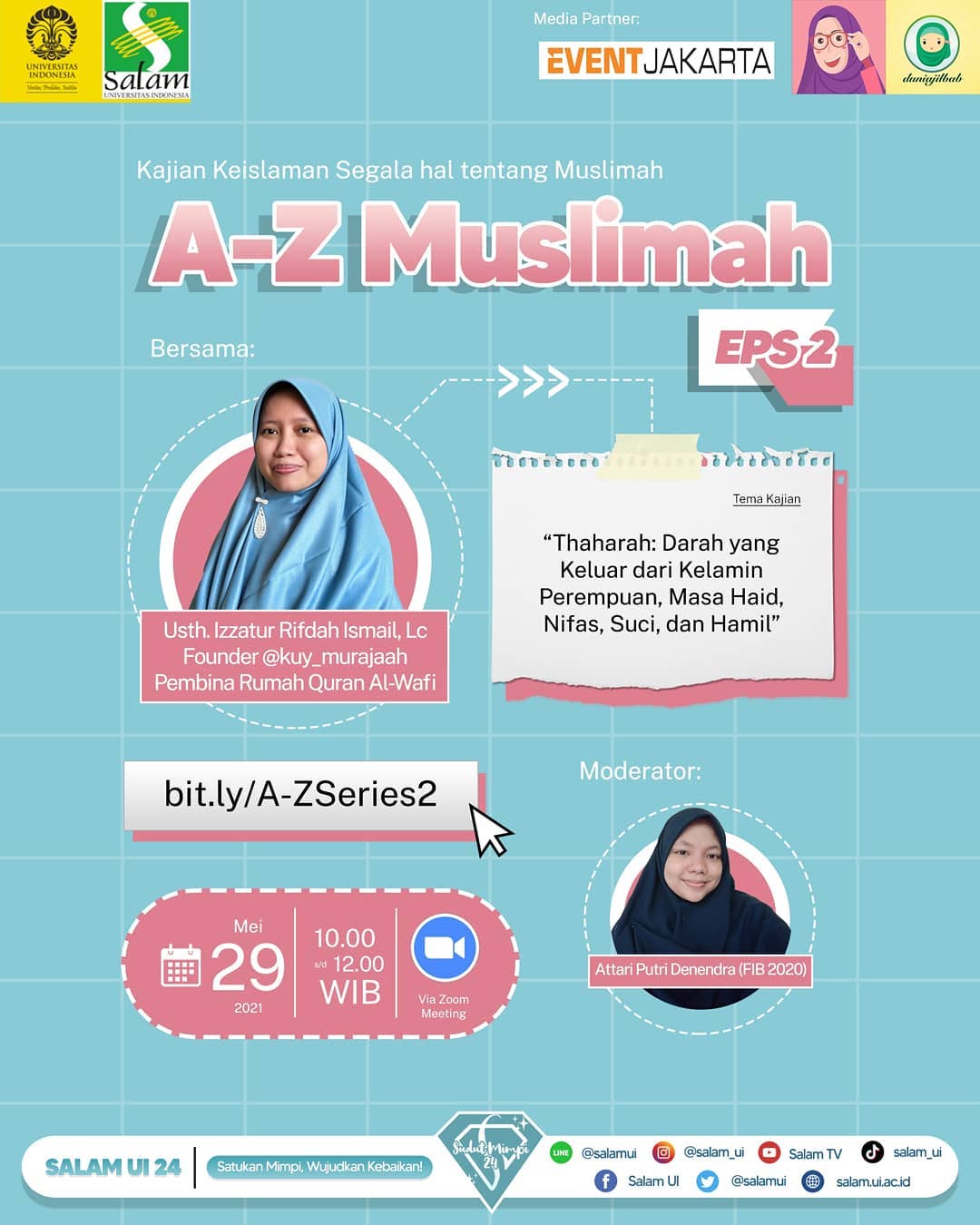 Kajian A-Z Muslimah - Darah yang Keluar dari Kelamin Perempuan, Masa Haid, Nifas, Suci, dan Hamil