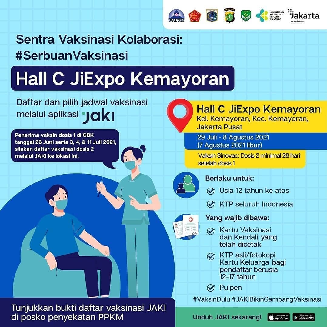 #SerbuanVaksinasi bersama Sentra Vaksinasi Kolaborasi di Jakarta!