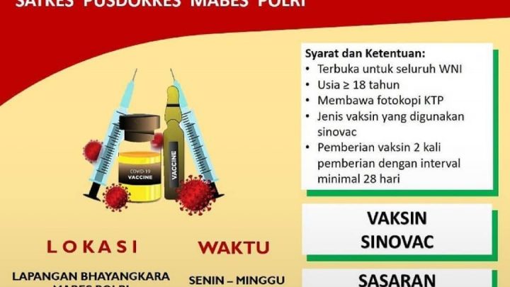 Gerai Vaksin Presisi – Mabes Polri Jakarta