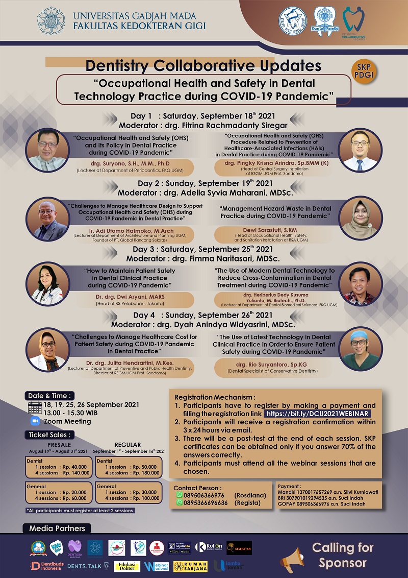 Dentistry Collaborative Updates 2021 - Occupational Health and Safety in Dental Technology Practice during Covid-19 Pandemic