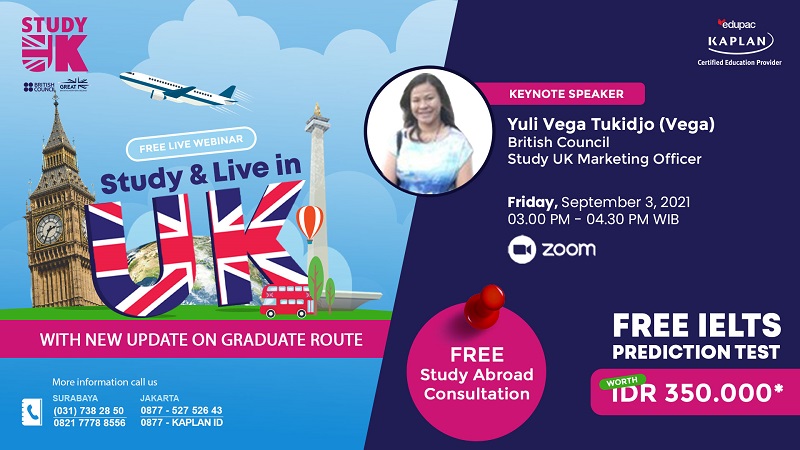 Free Webinar : Study and Live in UK "New update on graduate route" - with British Council 