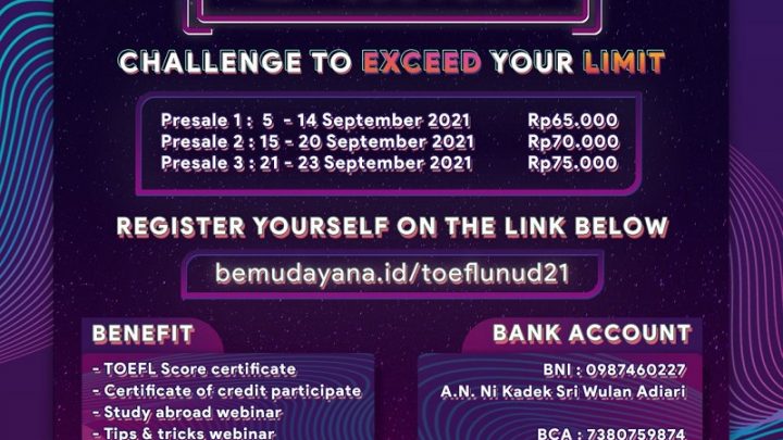 [Open Presale 5th TOEFL Udayana]