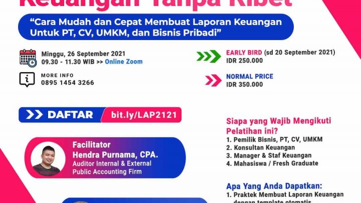 FORMULA PRAKTIS MEMBUAT LAPORAN KEUANGAN TANPA RIBET