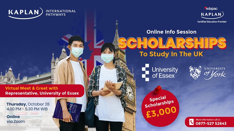 Free Online Info Session : Scholarships to Study in The UK with Kaplan International Pathways 