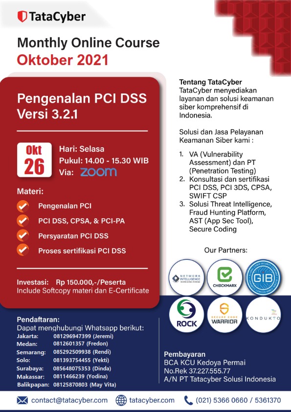 Webinar Pengenalan PCI DSS Versi 3.2.1 