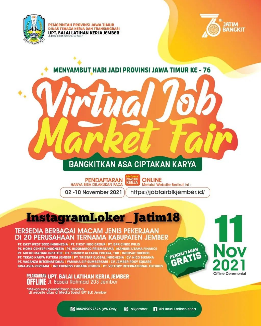 Virtual Job Market Fair Jember