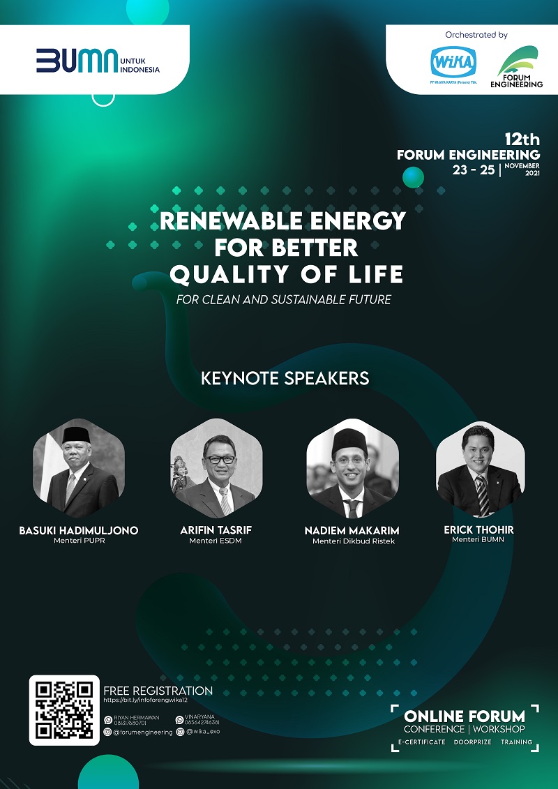 FORUM ENGINEERING 2021: Renewable Energy for Better Quality of Life 