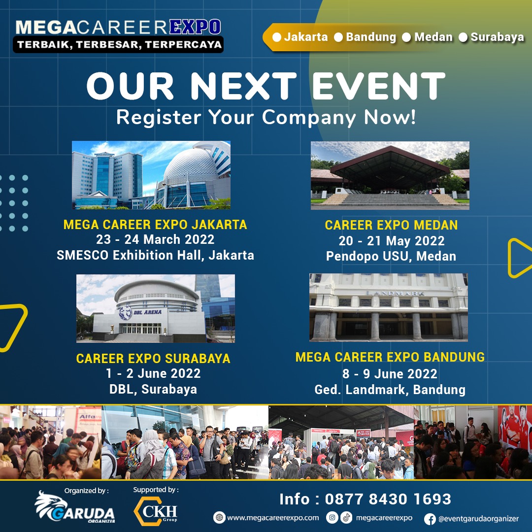 Jadwal Jobfair Offline 2022 - Mega Career Expo Series