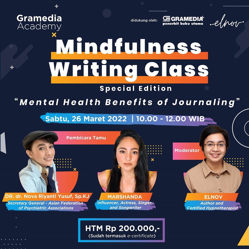 Mindfulness Writing Class Special Edition "Mental Health Benefits of Journaling"

