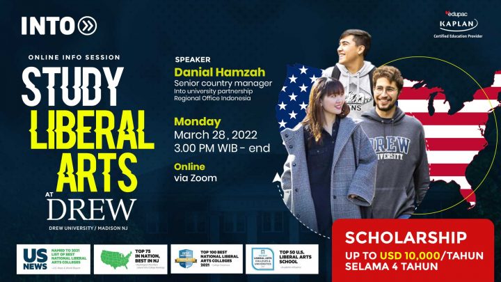 Free Webinar : Study Liberal Arts at Drew University with INTO US (Scholarship Available)