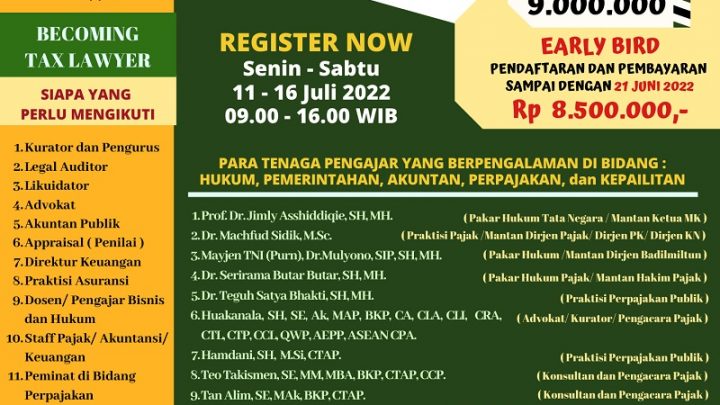 Pendidikan Khusus Praktisi/Pengacara Pajak (PKP3) Batch 14