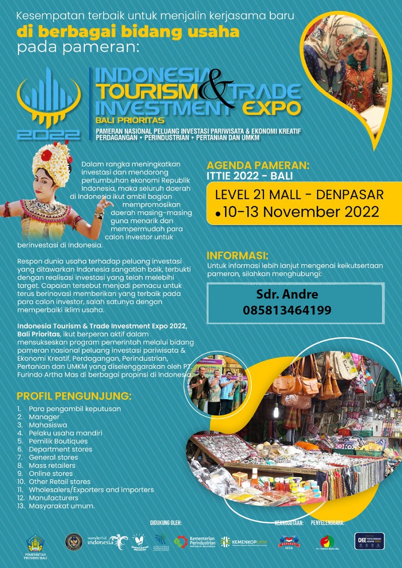 INDONESIA TOURISM & TRANDE INVESTMENT EXPO 2022 (BALI)