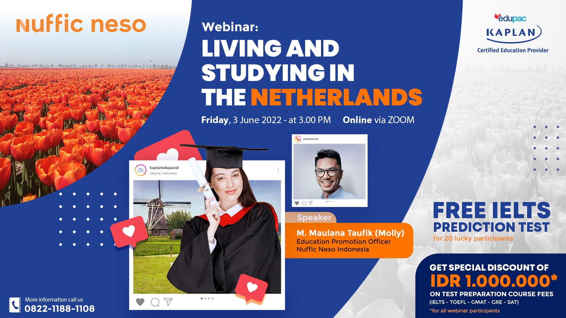 Face to Face (Offline Event) : FREE Webinar "Living and Studying in the Netherlands" 