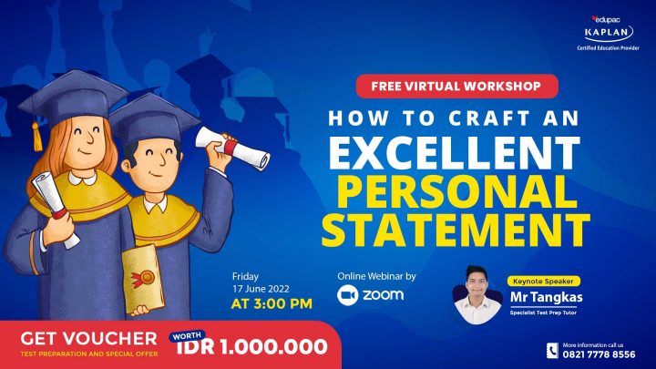 FREE Virtual Workshop “How to Craft an Excellent Personal Statement”