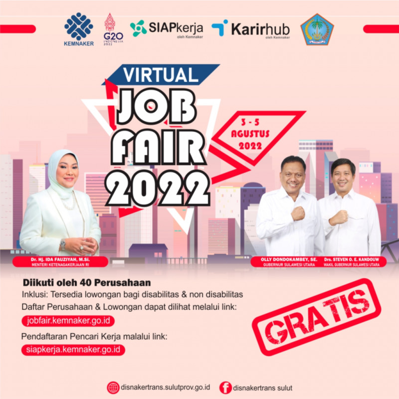 Virtual Job Fair Sulawesi Utara 2022