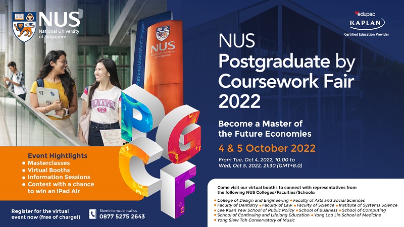 Free Webinar: NUS Postgraduate by Coursework Fair 2022
