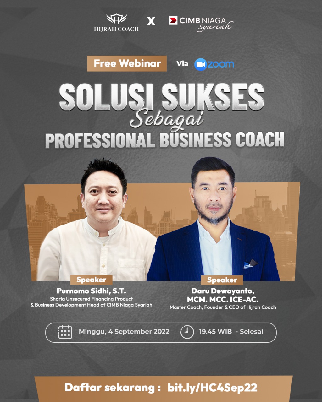 Free Webinar Solusi Sukses Sebagai Professional Business Coach