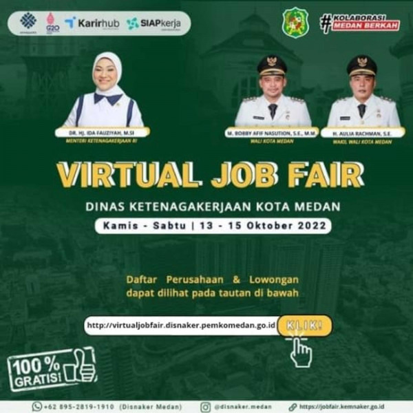 Virtual Job Fair Kota Medan Tahun 2022