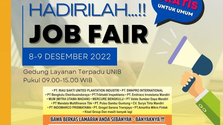 Job Fair Universitas Bengkulu – Desember 2022