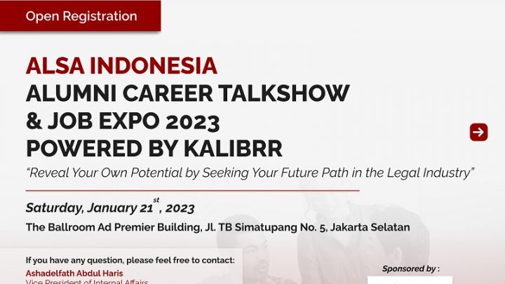 ALSA Indonesia Alumni Career Talkshow and Job Expo 2023 Powered by Kalibrr