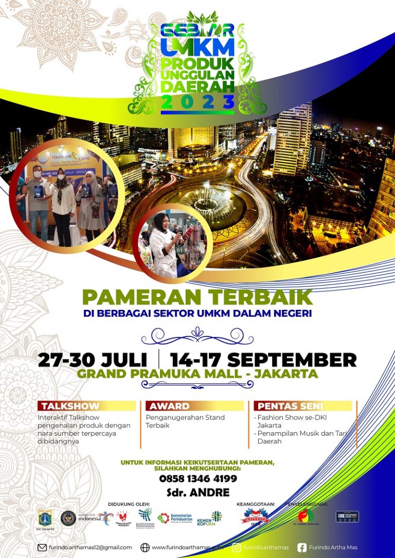 GEBYAR UMKM WISATA DAN PRODUK UNGGULAN DAERAH JAKARTA Jadwal Event Info Pameran Acara