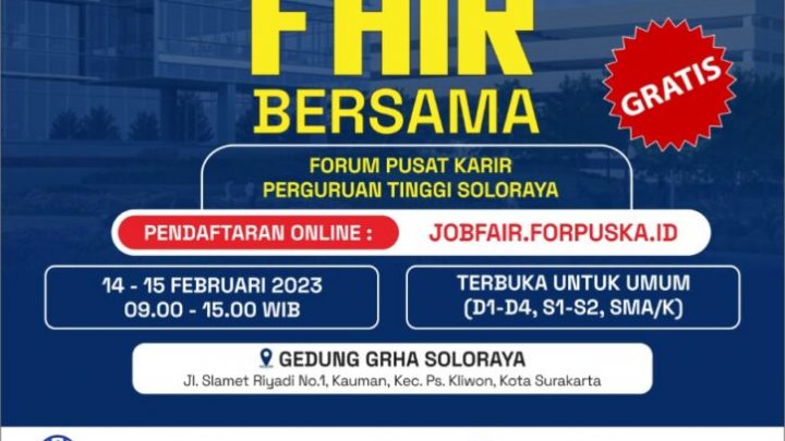 Job Fair Bersama Soloraya – Februari 2023