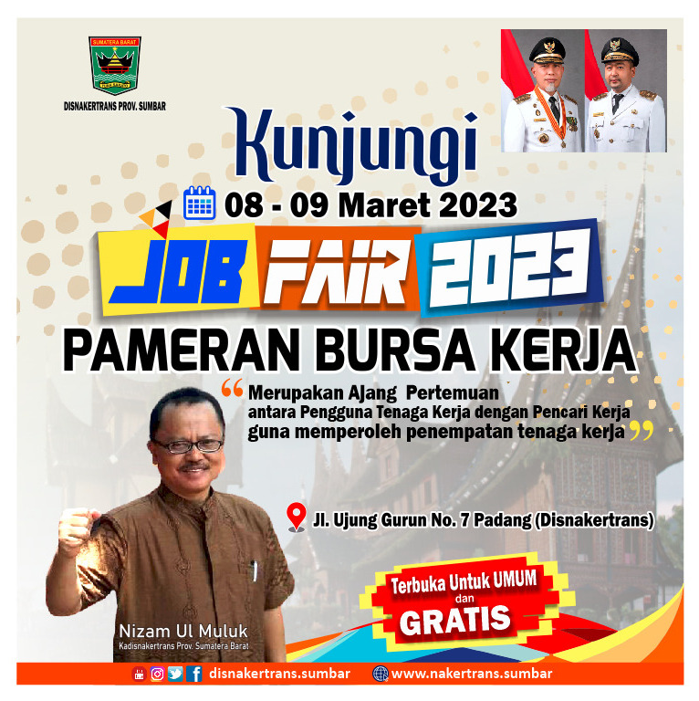 Pameran Bursa Kerja - Job Fair Padang - Maret 2023