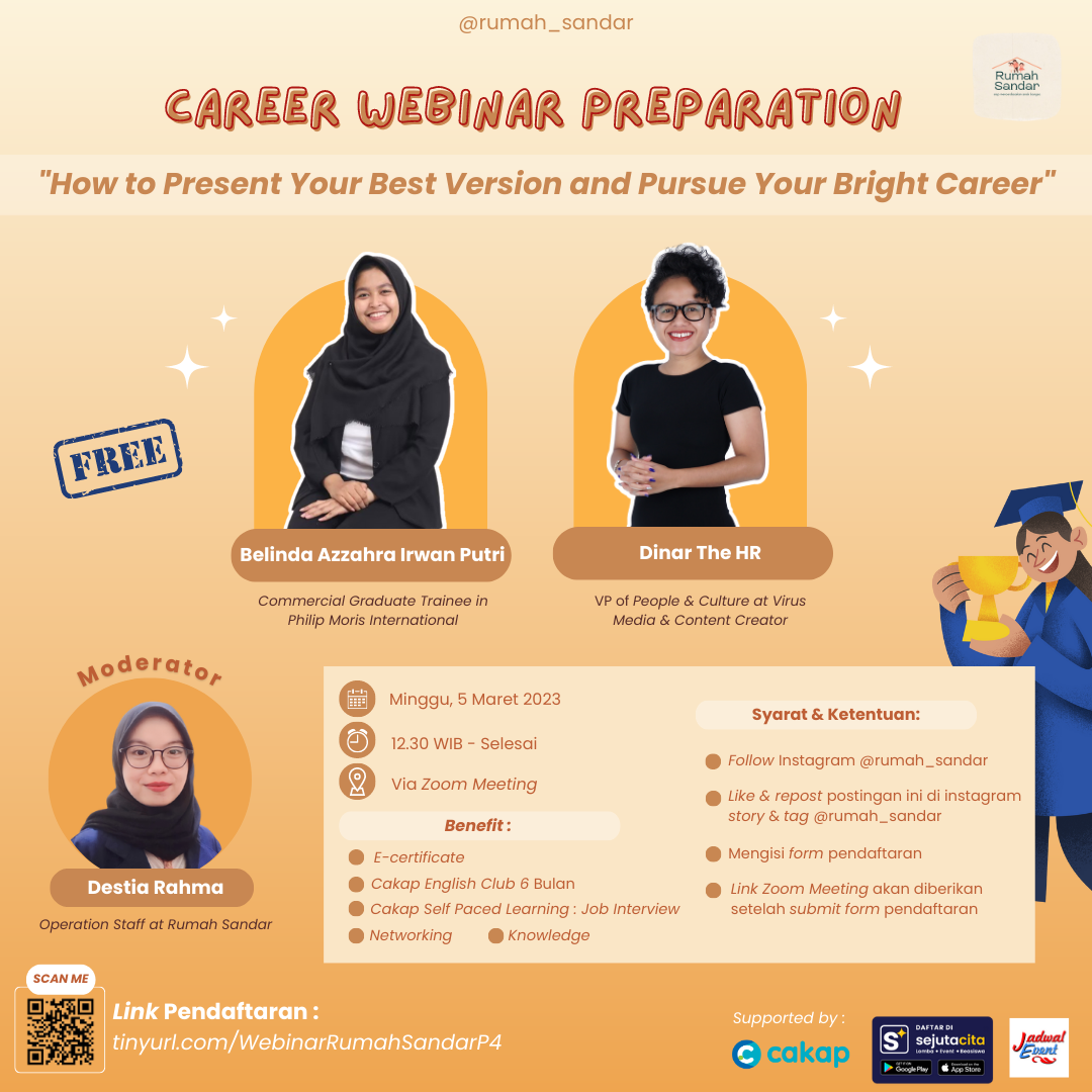 Career Webinar Preparation “How to Present Your Best Version and Pursue Your Bright Career”