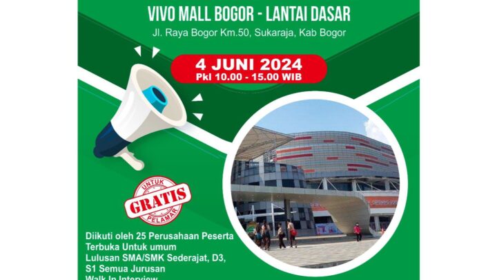 BURSA KERJA BOGOR JUNI 2024