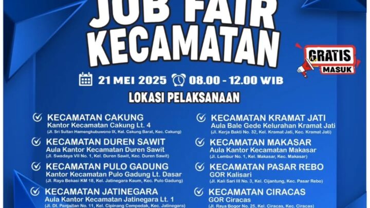 Job Fair Kecamatan se-Jakarta Timur (21 Mei 2025)