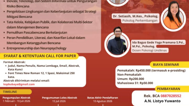 Call for Paper dan Seminar Nasional 